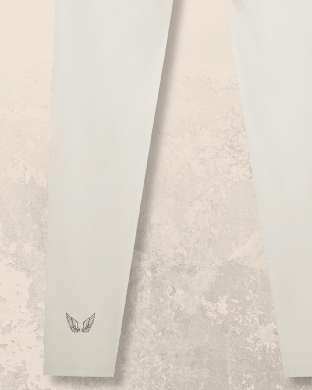 Angel-Wings High-Rise Leggings – Light Grey
