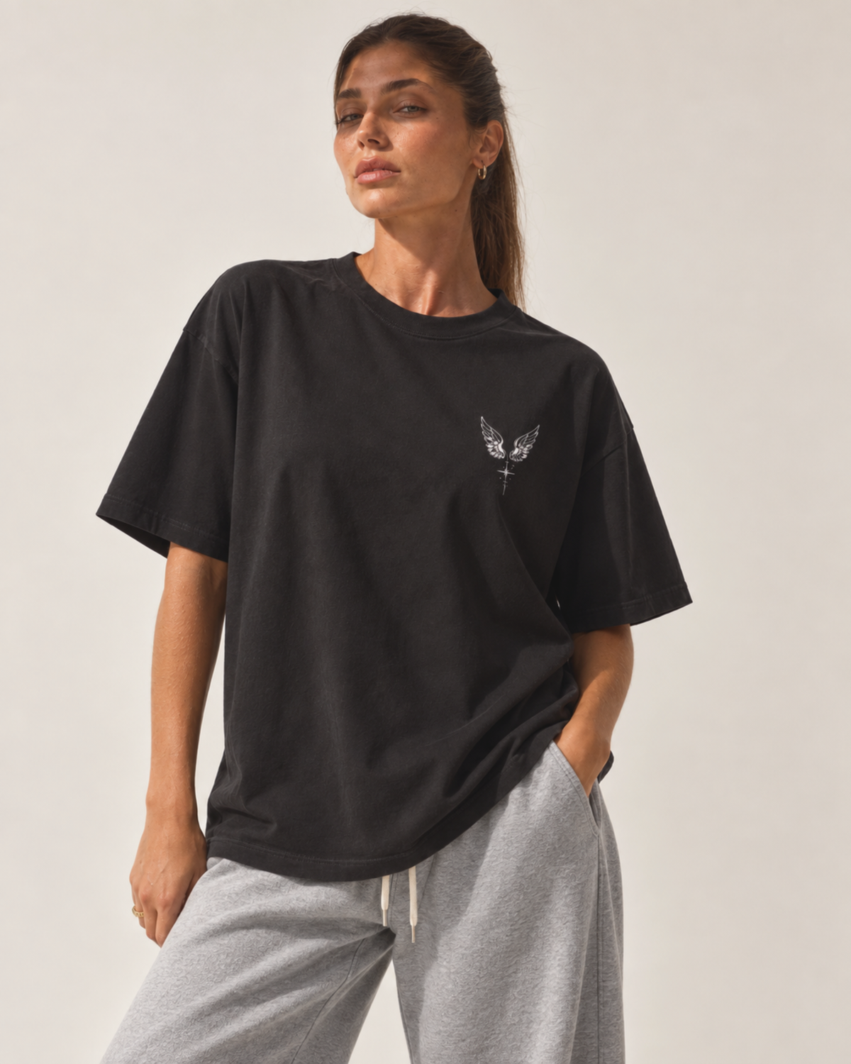 Angel-Wings Signature T-Shirt Black