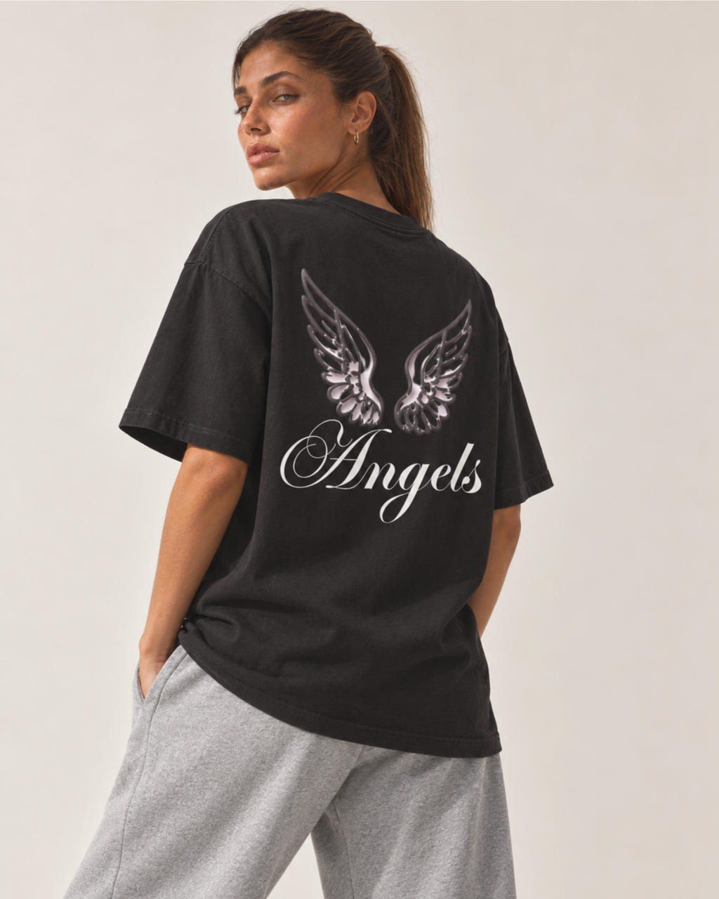 Angel-Wings Signature T-Shirt Black