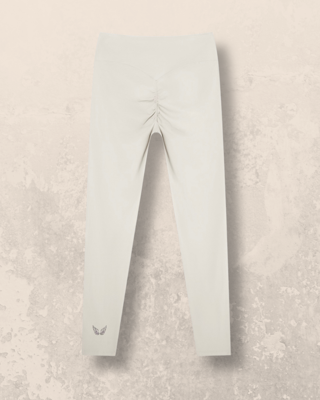 Angel-Wings High-Rise Leggings – Light Grey