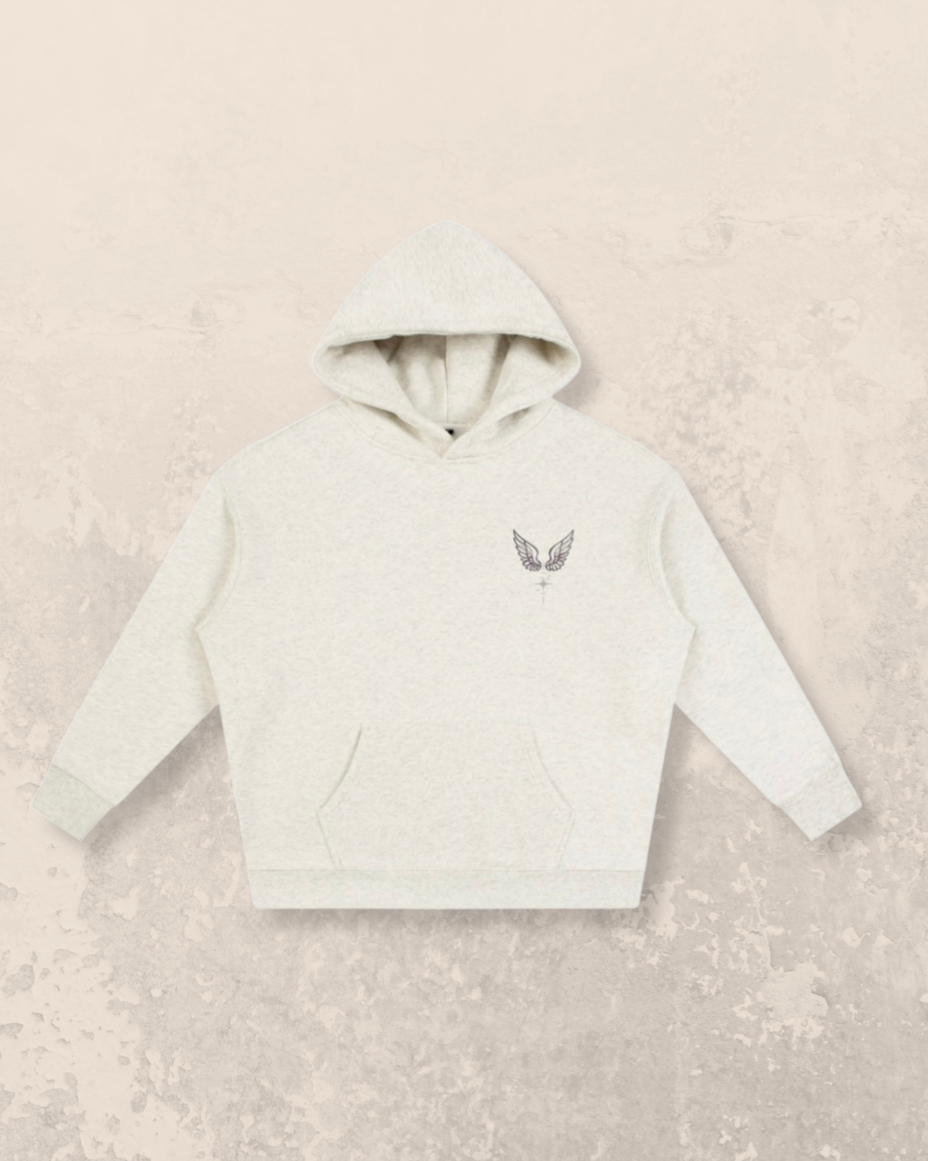 Angel-Wings Signature Oversized Hoodie – Oat