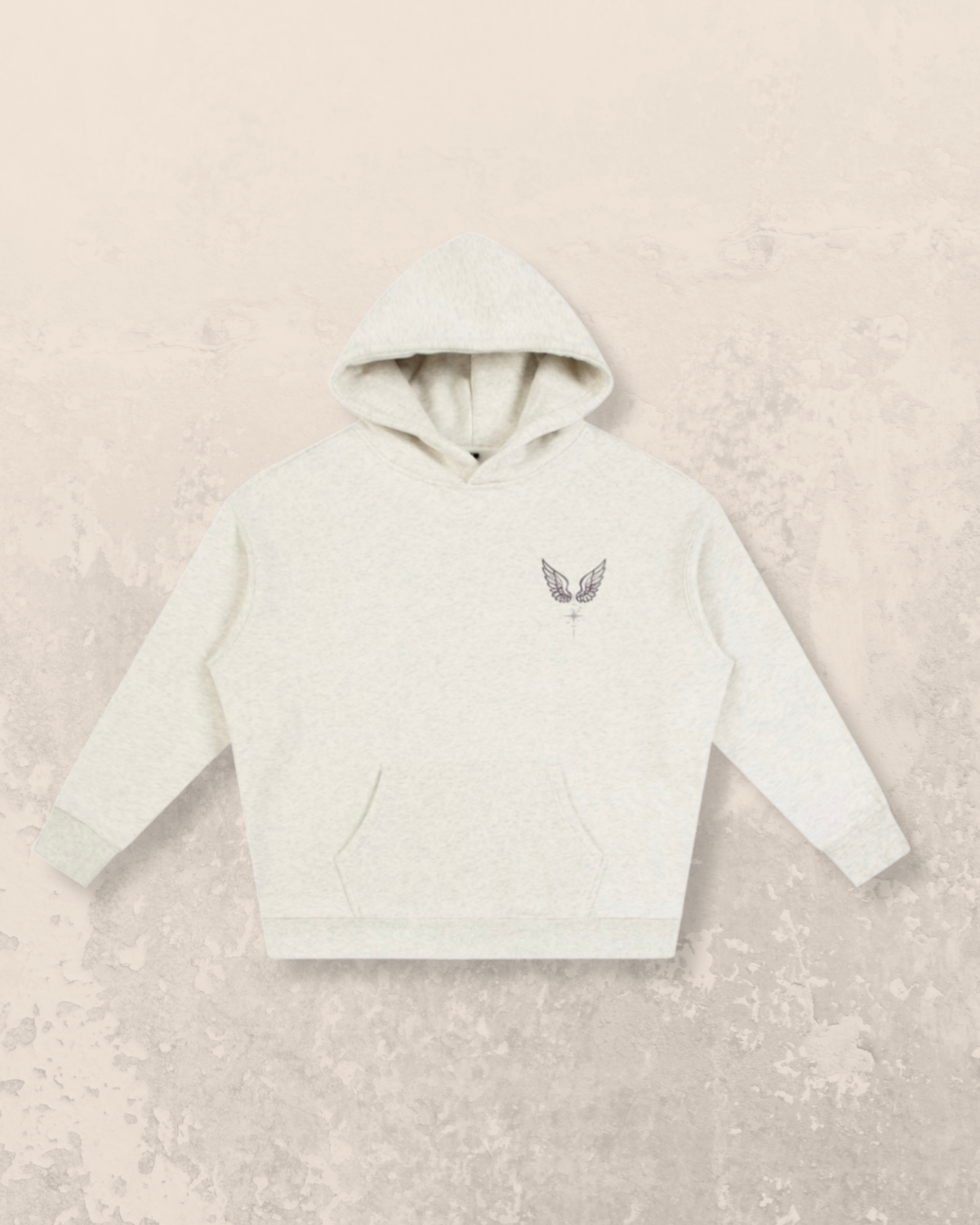 Angel-Wings Signature Oversized Hoodie – Oat