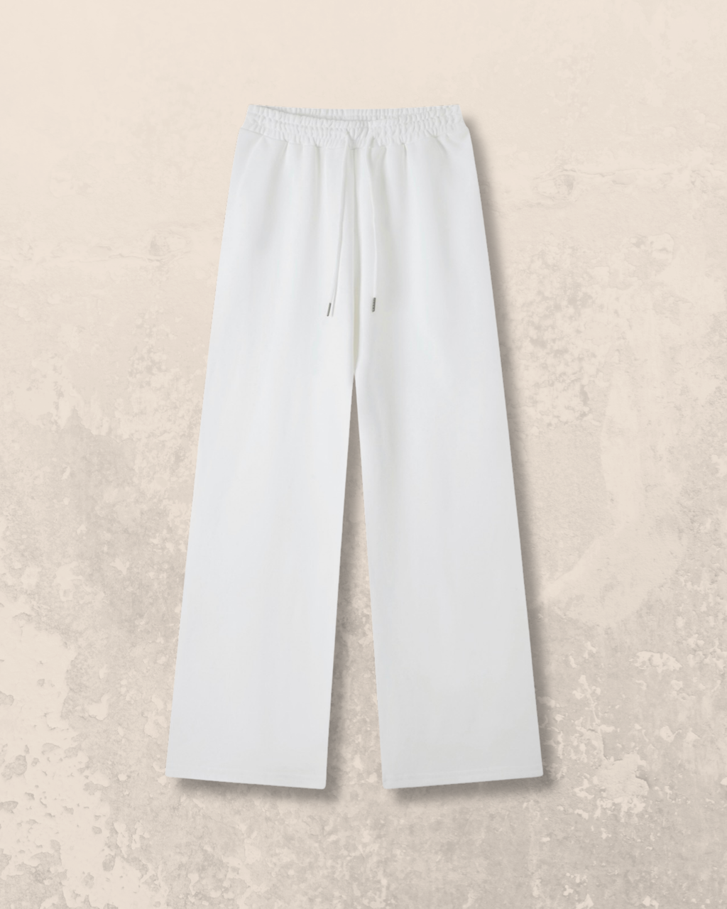 Angel-Wings Straight Leg Sweatpants White