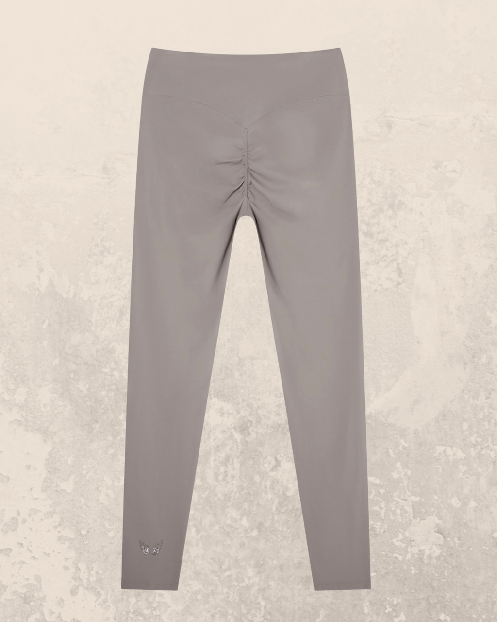 Angel-Wings High-Rise Leggings – Grey