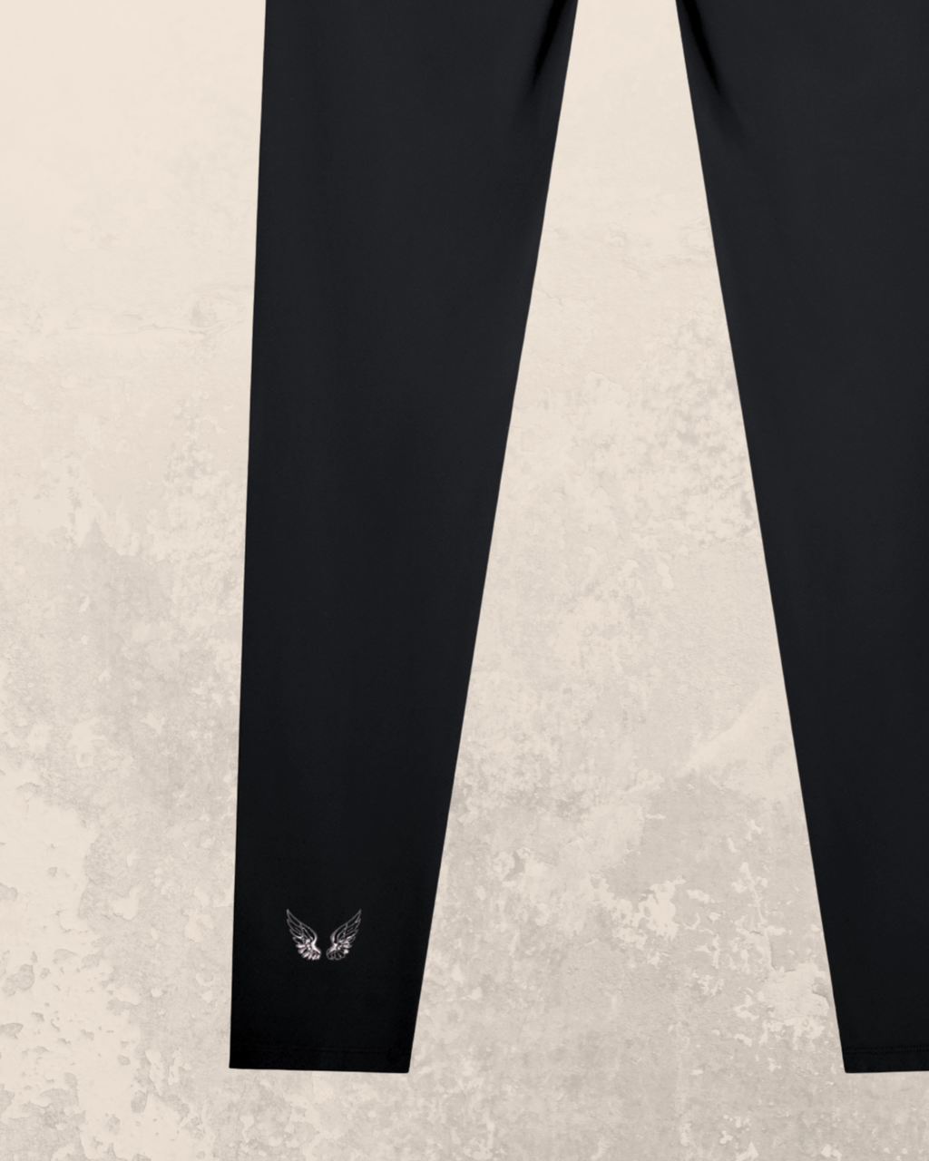 Angel-Wings High-Rise Leggings – Black