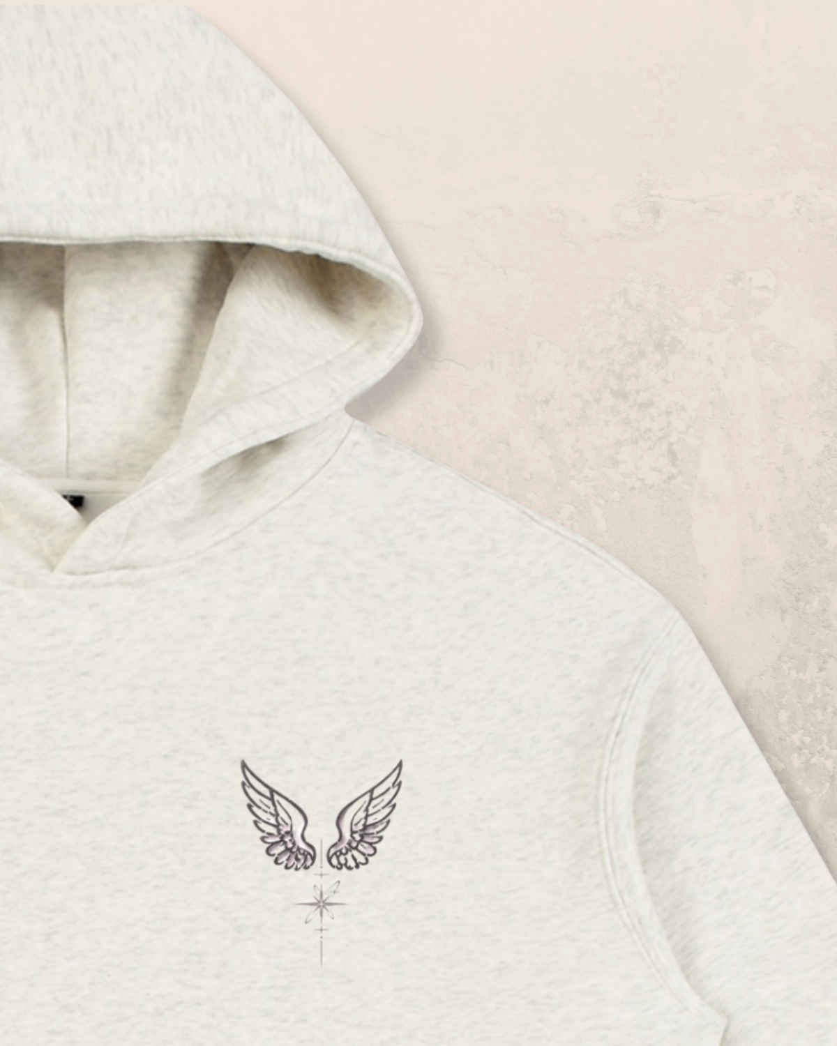 Angel-Wings Signature Oversized Hoodie – Oat
