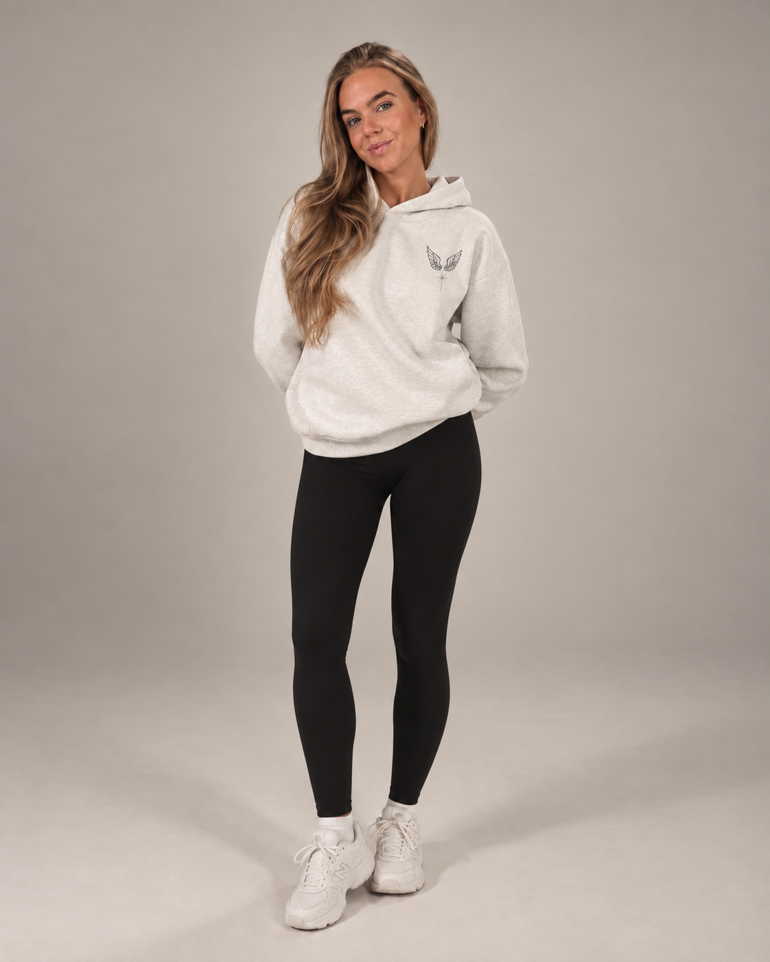 Angel-Wings High-Rise Leggings – Black