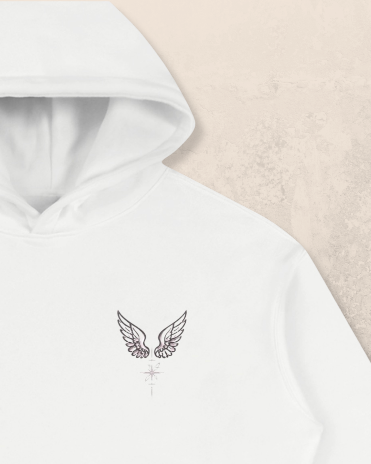 Angel-Wings Signature Oversized Hoodie - White