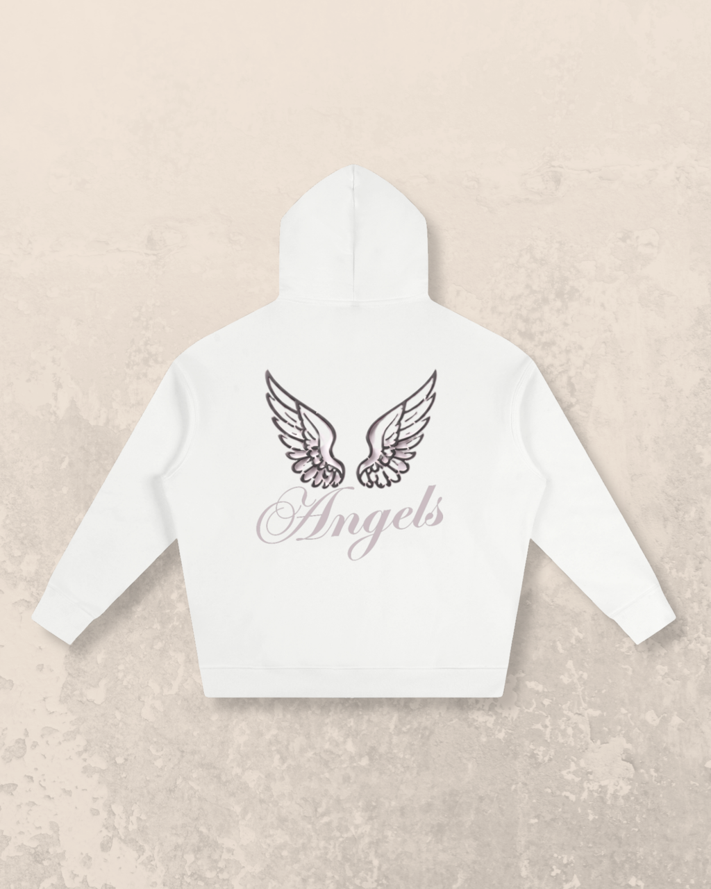 Angel-Wings Signature Oversized Hoodie - White